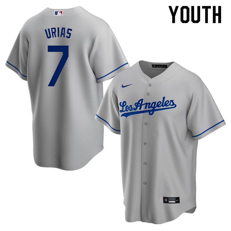 Nike Youth #7 Julio Urias Los Angeles Dodgers Baseball Jerseys Sale-Gray